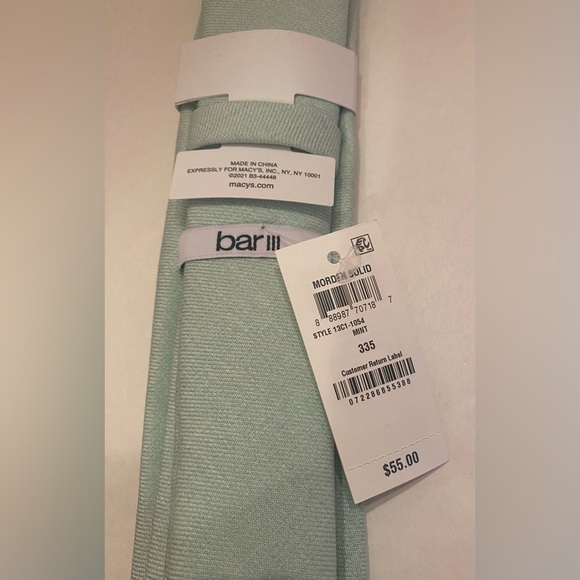 NWT BAR III Men’s Mint Green Luxury Tie - Picture 2 of 3